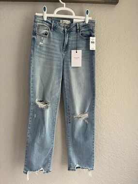 NWT Hidden Los Angeles Jeans Light Wash Chloe Cropped Straight